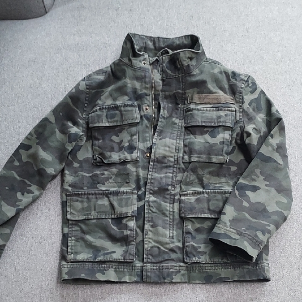 Kid's Green Camouflage Field Jacket